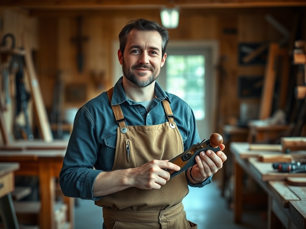 Nicolas Vincent, menuisier-agenceur à Saint-Prouant, sur un chantier