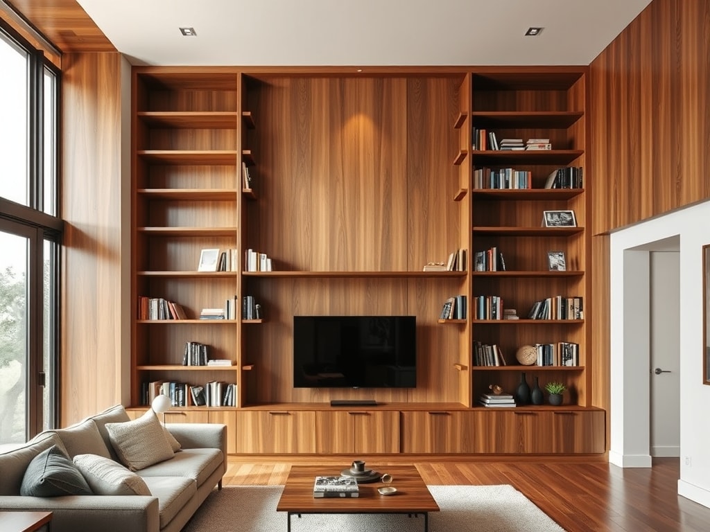 Bibliothèque sur mesure intégrée