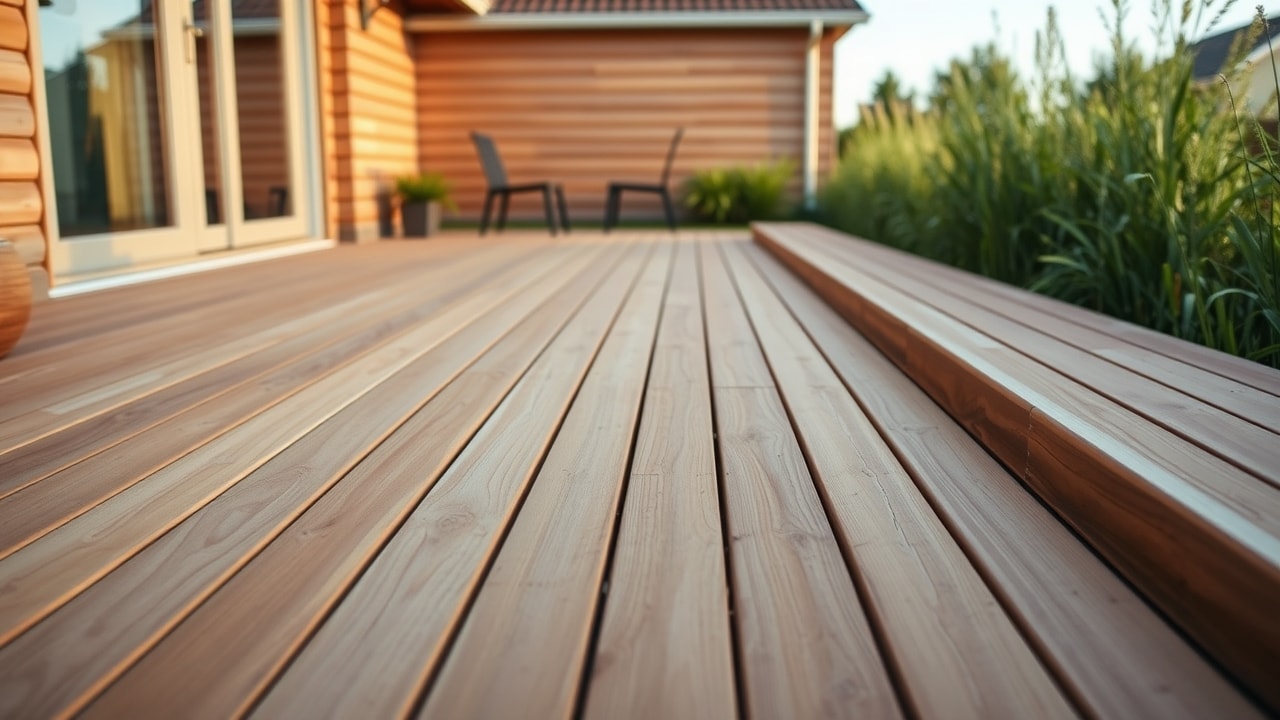 Terrasse en bois et bardage extérieur en Vendée
